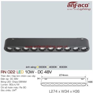 Đèn RN 022-10W DC48V Anfaco LED ray nam châm siêu mỏng