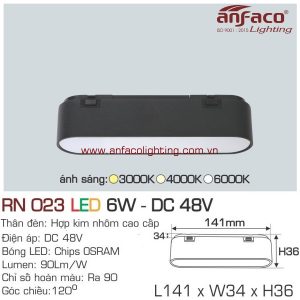 Đèn RN 023-6W DC48V Anfaco LED ray nam châm siêu mỏng