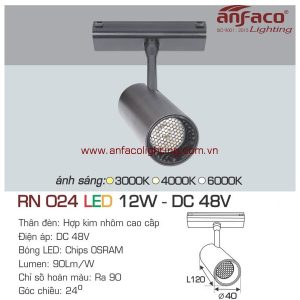 Đèn RN 024-12W DC48V Anfaco LED ray nam châm siêu mỏng xoay góc