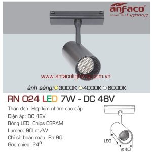 Đèn RN 024-7W DC48V Anfaco LED ray nam châm siêu mỏng xoay góc