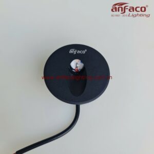 Đèn LED Anfaco âm tường AFC 020D 2W tròn vỏ đen gắn âm bậc cầu thang, âm vách chiếu sáng lối đi