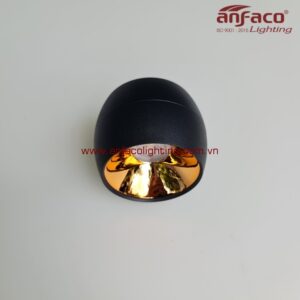 Đèn AFC 653D 7W LED Anfaco downlight gắn nổi vỏ đen chóa vàng