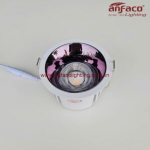 Đèn LED Anfaco AFC 712D 7W 9W 12W 15W Đèn LED downlight âm trần chóa màu mận chín đen bóng