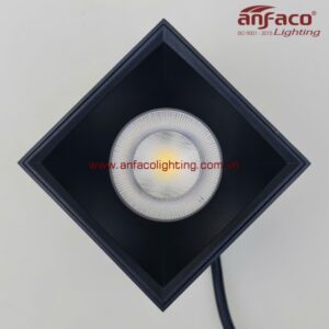 Đèn LED Anfaco downlight gắn nổi vuông AFC 632D 10W IP65 kín nước Anfaco vỏ đen gắn ngoài trời