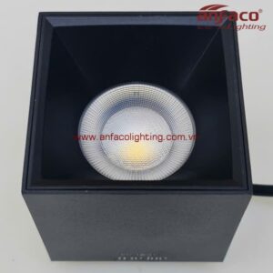 Đèn LED Anfaco downlight gắn nổi vuông AFC 632D 10W IP65 kín nước Anfaco vỏ đen gắn ngoài trời