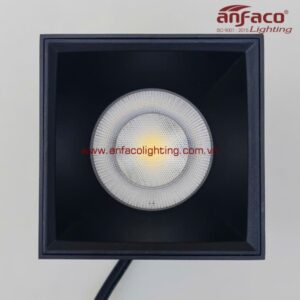 Đèn LED Anfaco downlight gắn nổi vuông AFC 632D 10W IP65 kín nước Anfaco vỏ đen gắn ngoài trời
