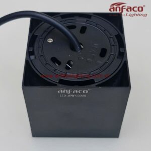 Đèn LED Anfaco downlight gắn nổi vuông AFC 632D 10W IP65 kín nước Anfaco vỏ đen gắn ngoài trời