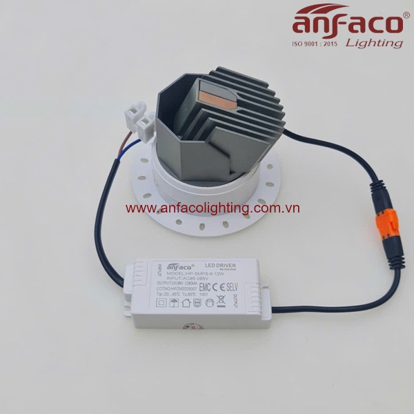 795t-9w-5 Đèn LED Anfaco downlight âm viền AFC 795T 9W xoay góc Anfaco